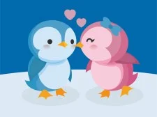 Cute Penguin Puzzle game background