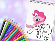 Cute Pony Coloring Book game background