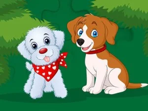 Cute Puppies Jigsaw game background