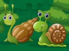 Cute Snails Jigsaw game background
