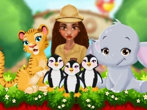Cute Zoo game background