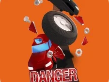 Danger Road Car Racing Game 2D game background