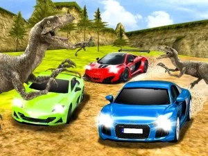 Dino Car Race game background