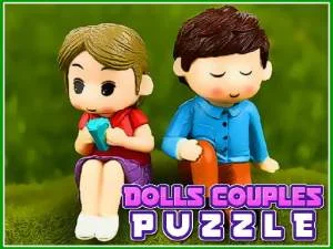 Boneka pasangan puzzle. game background