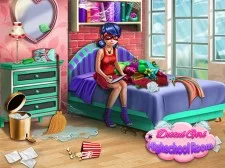 Dotted Girl Highschool Room game background