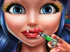 Dotted Girl Lips Injections game background