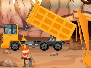 Dump Trucks Hidden Objects game background