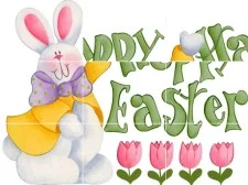Easter Bunny Slide game background
