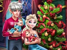 Elsa Family Christmas game background