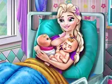 Elsa Mommy Twins Birth game background