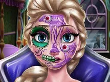 Elsa Scary Halloween Makeup game background