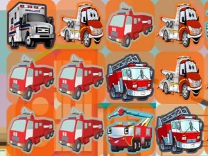 Emergency Trucks Match 3 game background
