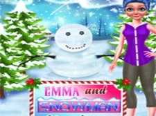 Emma And Snowman Christmas game background