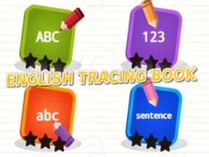English Tracing Book game background
