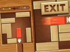 EXIT unblock red wood block game background