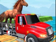 Jogo de caminhão de transporte animal agrícola