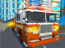 Fire City Truck Rescue Driving Simulator game background