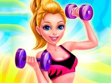 Fitness Girl Dress Up game background