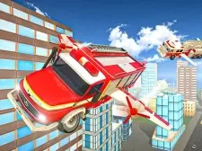 Flying Fire Truck Driving Sim game background