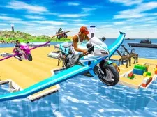 Flying Motorbike Real Simulator game background