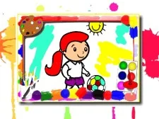 Football Coloring Book game background