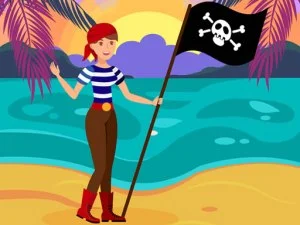 Memória de piratas amigáveis game background