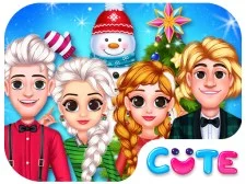 Frozen Princess Christmas Celebration game background
