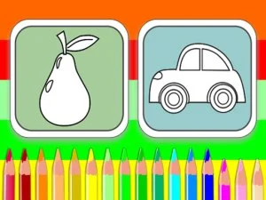 Fun Coloring Book game background