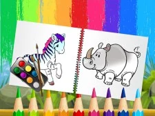 Funny Animals Coloring Book game background