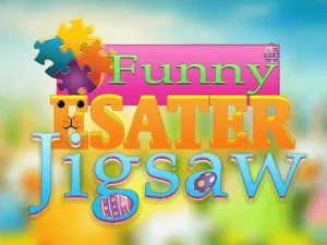 Funny Easter Jigsaw game background