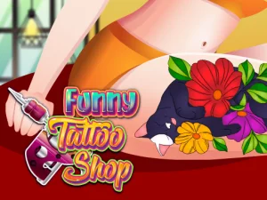 Funny Tattoo Shop game background
