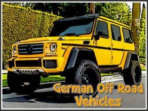 German Off Road Vehicles game background
