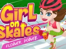 Girl on Skates: Flower Power game background