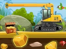 Gold Truck Crane game background