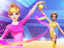 Gymnastics Girls Dress Up Game game background