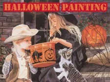 Halloween Painting Slide game background