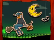 Halloween Witch Fly game background