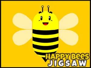 Happy Bees Jigsaw game background
