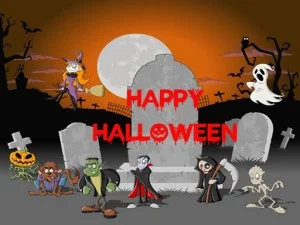 Happy Halloween Slide game background
