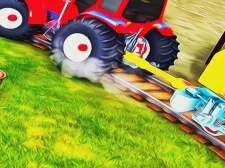 Heavy Duty Tractor Towing Train Games
