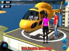 Transporte turístico de táxi de helicóptero