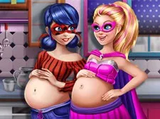 Hero Dolls Pregnant BFFs game background