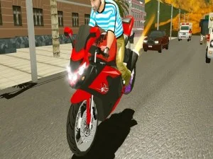 Highway Bike Traffic Moto Racer 2020 game background