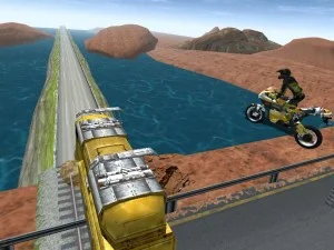 Highway Traffic Bike Stunts game background