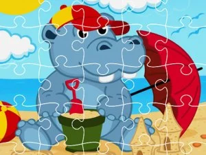 Hippo Jigsaw game background