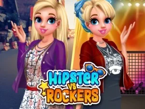 Hipsters vs Rockers game background