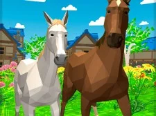 Horse Family Animal Simulator 3D game background