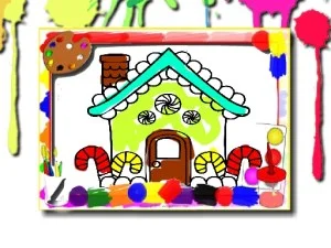 House Coloring Book game background