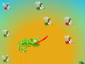 Hongerige kameleon game background