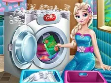 Ice Queen Laundry Day game background